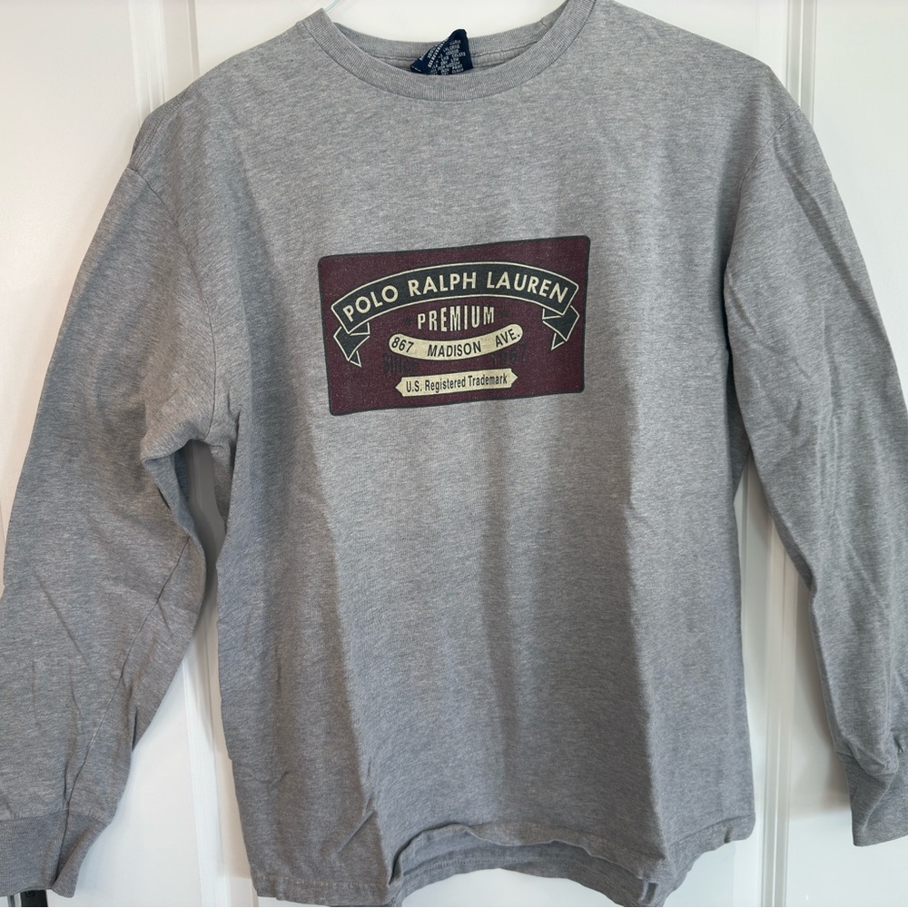 Polo Ralph Lauren Sport Gray Long Sleeve Shirt